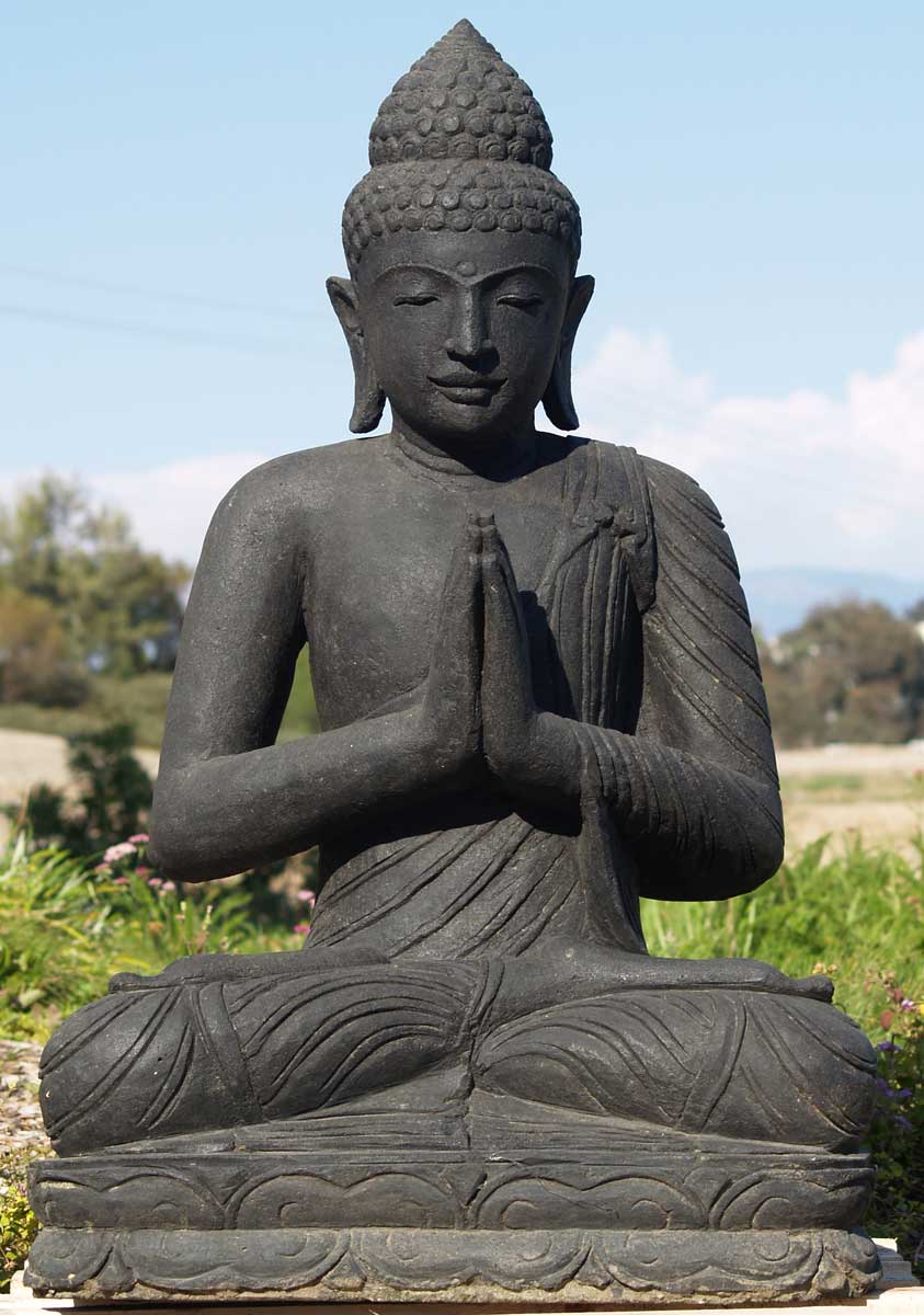 Stone Namaste Buddha Statue 40"